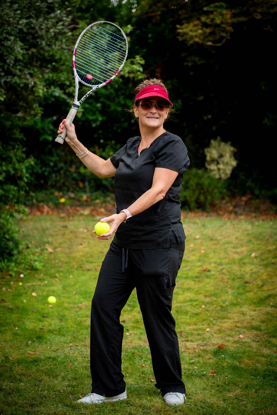 Dental hygienist Vicky Harris enjoying an outdoor activity, reflecting a relaxed and approachable patient experience.