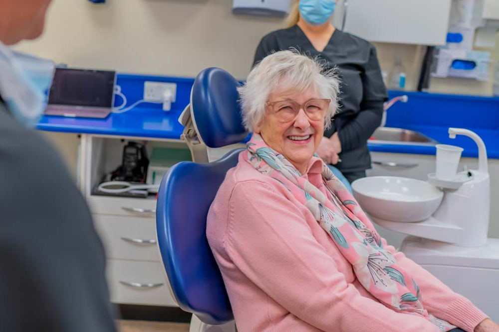 Smiling patient attending Foxley Lane Dental for root canal treatment in Purley