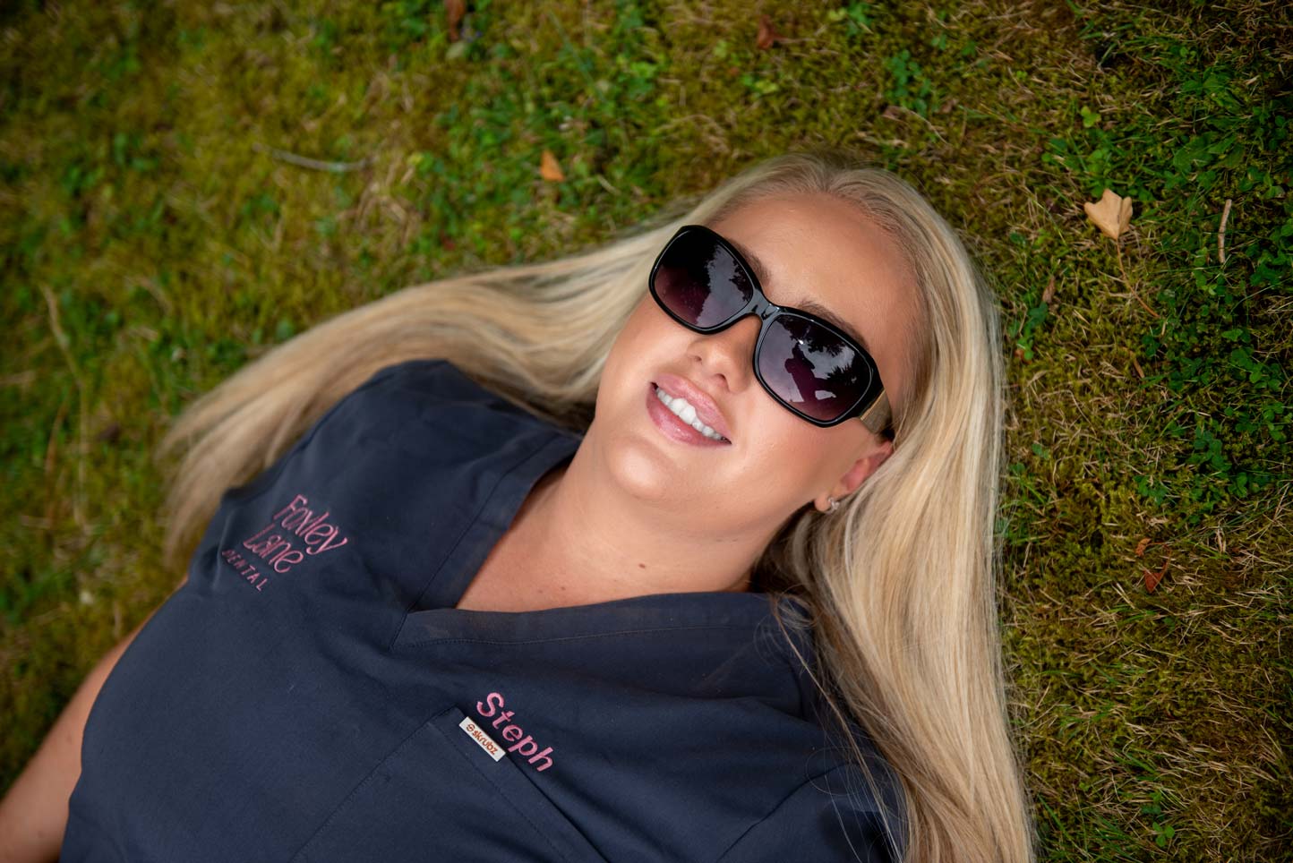 Dental nurse Stephanie Evans at Foxley Lane Dental, representing cosmetic dentistry treatments such as teeth whitening and smile enhancement in Purley