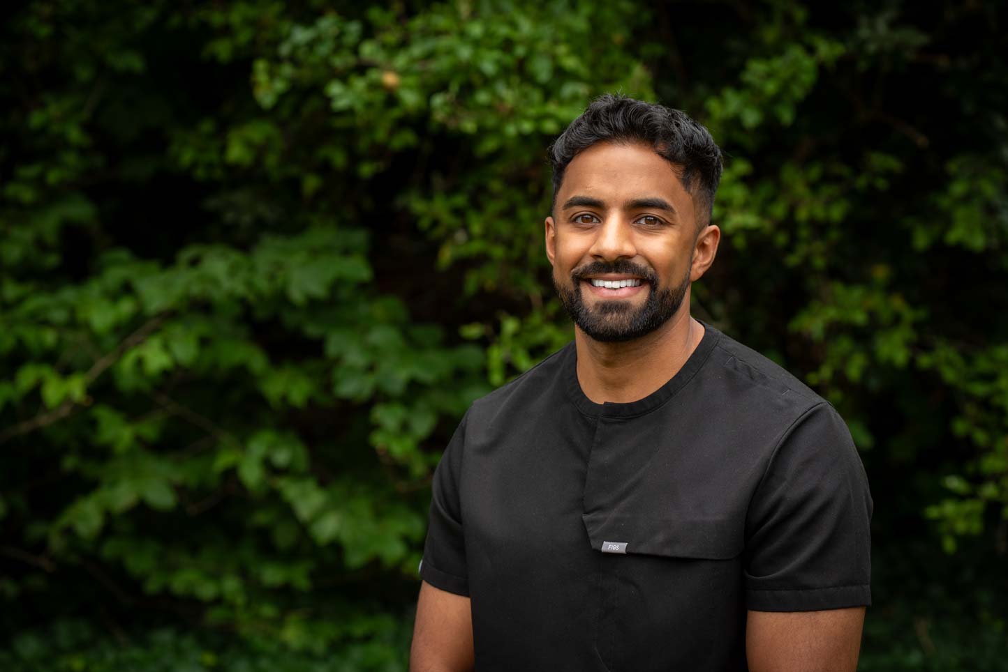 Dr Nev Jeyakumar from the Foxley Lane Dental team welcoming new patients.